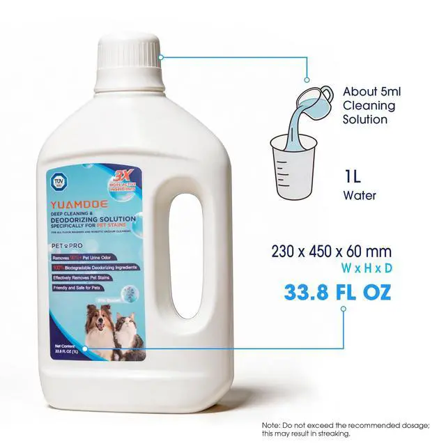 Alt view image 7 of 7 - Deep Cleaning&Deodorizing Solution, Compatible with ECOVACS, Tineco, roborock, DREAME, Eufy Floor Washers&Robotic Vacuum Cleaners, TÜV Rheinland Certification, Pet Friendly