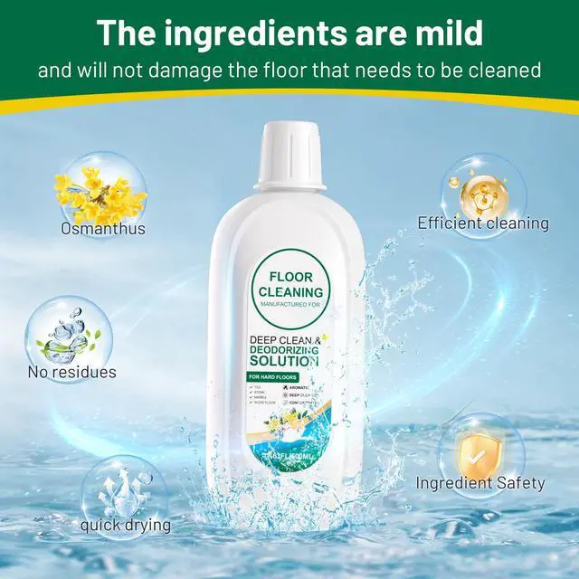 Alt view image 2 of 7 - Mop Solution Osmanthus Flower Scent Compatible with Tineco Cleaning Solution, Residue & Streak Free, Suitable for All Robot Vacuum Cleaners and Wireless Wet Dry Dual-Use Vacuum Cleaners (1 bottle)