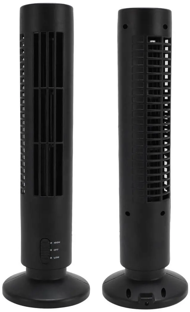 Main image of Small Tower Fan, Quiet Cooling Bladeless Oscillating Tower Fan with 2 Speeds, Portable Lightweight USB Desktop Fan for Home Office Bedroom (Black)