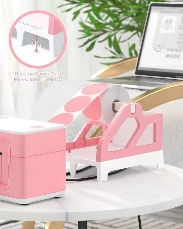 Alt view image 5 of 7 - Label Holder for Rolls and Fan-Fold Labels, Pink