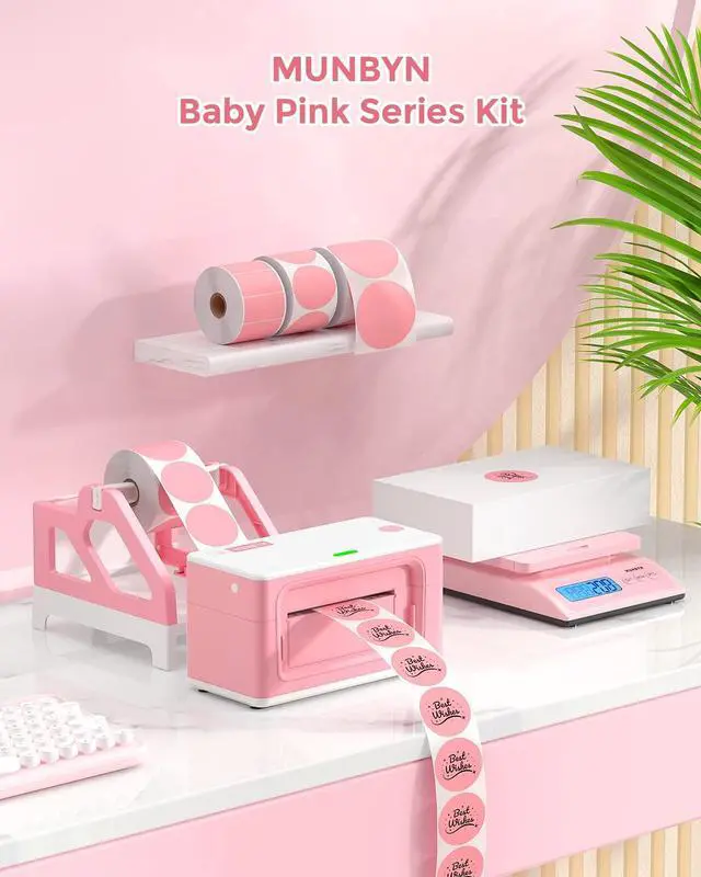 Alt view image 4 of 7 - Label Holder for Rolls and Fan-Fold Labels, Pink