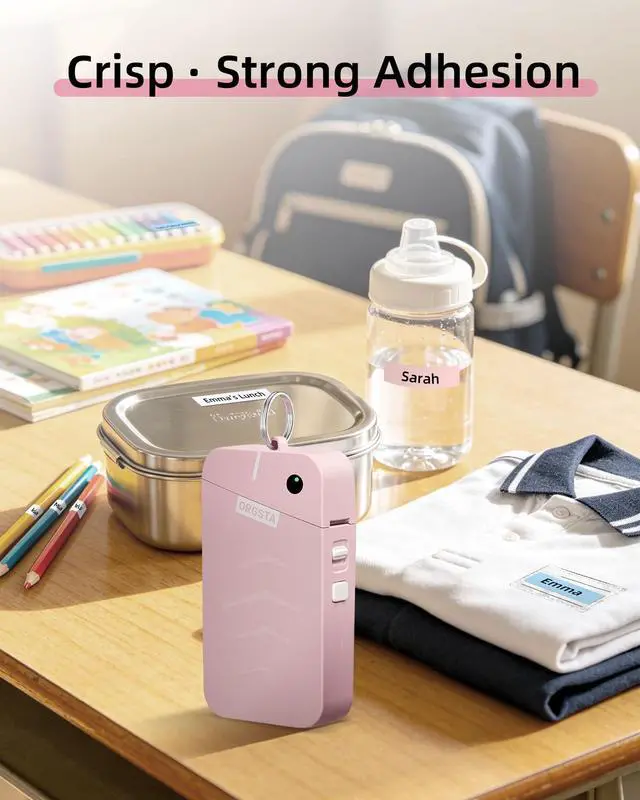 Alt view image 3 of 7 - Label Maker, S001 Portable Bluetooth Label Maker Machine with Tape, Thermal Label Printer for Home, Office, School Organization, Wireless Mini Labeler Machine, Pink