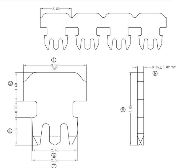 Alt view image 4 of 7 - Cat5e Pass Through RJ45 Connectors,100-PACK Cat5 Ends/Cat 5 Connector/Cat 5e RJ45 Modular Plugs(3-Prong Gold Plated 15),UTP Network Plug for Solid Strand Cable