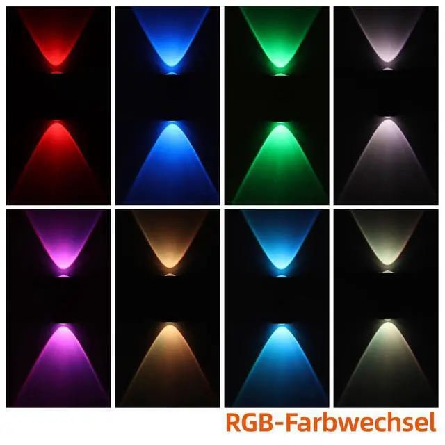 Alt view image 5 of 6 - RGB Motion Sensor Night Light, Magnetic Rechargeable Wall Light with 10 Colors, Up Down Ambient Sconce, Stepless Dimming, 3 Timers, Wireless Stick-On LED for Bedroom, Gaming Room, Closet, Stairs