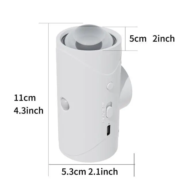 Alt view image 6 of 6 - LED Wireless Wall Sconce with 7 Colors Changing, Motion Sensor Light Indoor, 1500mAh Rechargeable Battery Operated Wall Sconces for Bedroom Bedside Hallway Courtyard Doorway (White)