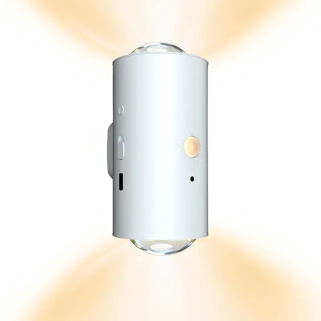 Main image of Motion Sensor Wall Light with Remote Control, 16 Colors Brightness Adjustable, RGB Wall Sconces Battery Operated Indoor, LED Motion Sensor Up and Down Wall Light for Hallway, Bedroom, Stairs