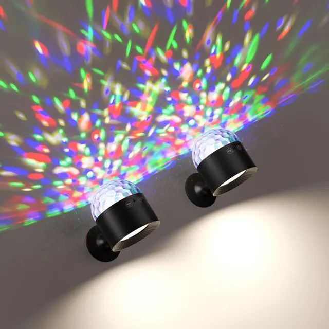 Main image of Dynamic Wall Light Battery Operated Two-Headed Wall Lighting for Bedroom, Remote and Touch Control Wall Mounted Lamps with Wireless Led Magnetic Wall Sconce