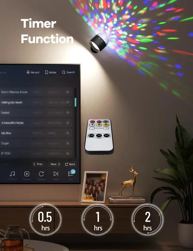 Alt view image 5 of 7 - Dynamic Wall Light Battery Operated Two-Headed Wall Lighting for Bedroom, Remote and Touch Control Wall Mounted Lamps with Wireless Led Magnetic Wall Sconce