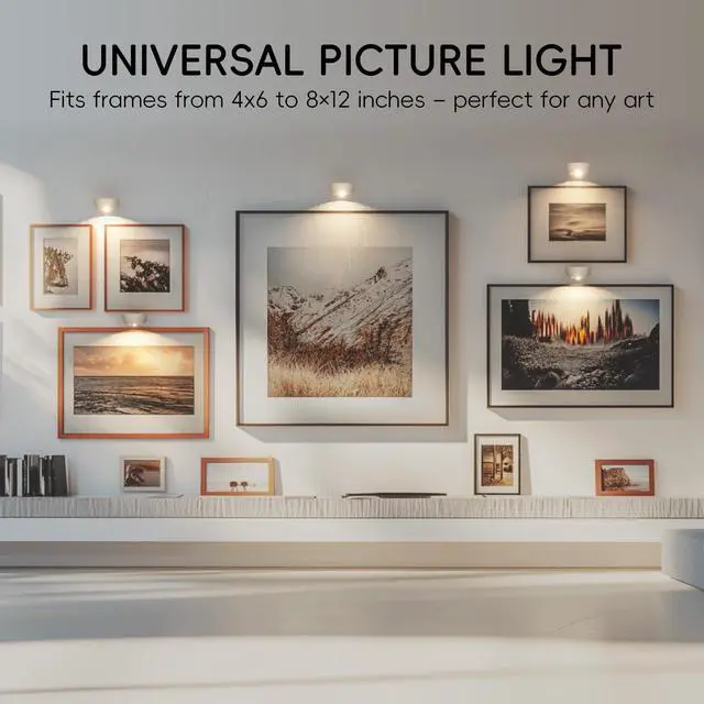Alt view image 7 of 7 - Rechargeable Picture Lights for Wall, 3 Pack Magnetic Picture Display Lights with Remote, Dimmable LED Light, 3 Color Temps & 12 RGB Colors for Artwork, Posters, Portraits & Display Decor