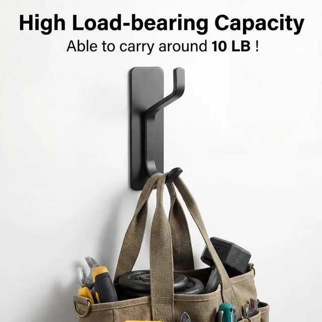 Alt view image 5 of 6 - 6 Pack Wall Hook with Removable Strips, Adhesive Towel Hook, Damage Free