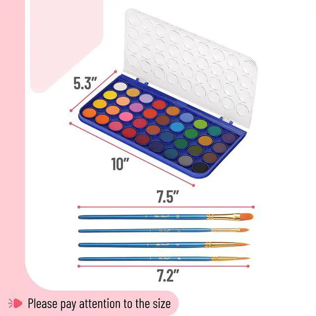 Alt view image 3 of 7 - Watercolor Paint Set, 40 pcs, 36 Colors, Watercolor Paints
