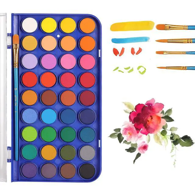 Alt view image 7 of 7 - Watercolor Paint Set, 40 pcs, 36 Colors, Watercolor Paints