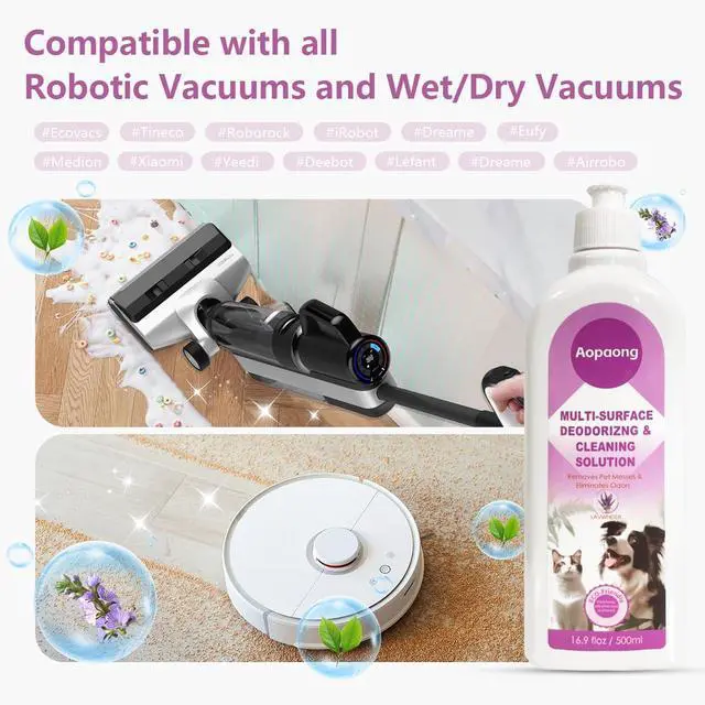 Alt view image 3 of 6 - Floor Cleaning Solution for Robot Vacuum & Mop, Lavender