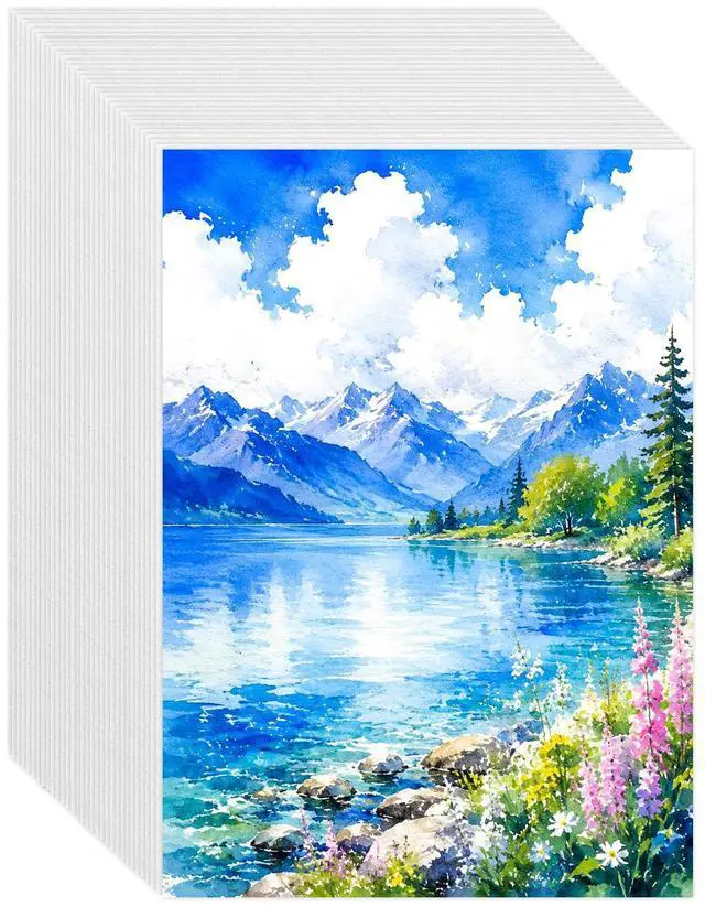 Main image of 82 Sheets Watercolor Paper Bulk 5"x7", 110lb/230gsm Cold Press Thick Water Color Paper for Child Students Adult, Good Water Absorption, Art Paper for Watercolor Drawing Painting Markers