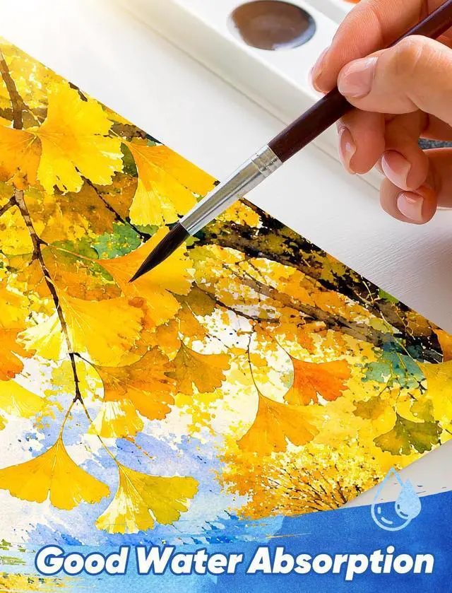 Alt view image 3 of 7 - 82 Sheets Watercolor Paper Bulk 5"x7", 110lb/230gsm Cold Press Thick Water Color Paper for Child Students Adult, Good Water Absorption, Art Paper for Watercolor Drawing Painting Markers