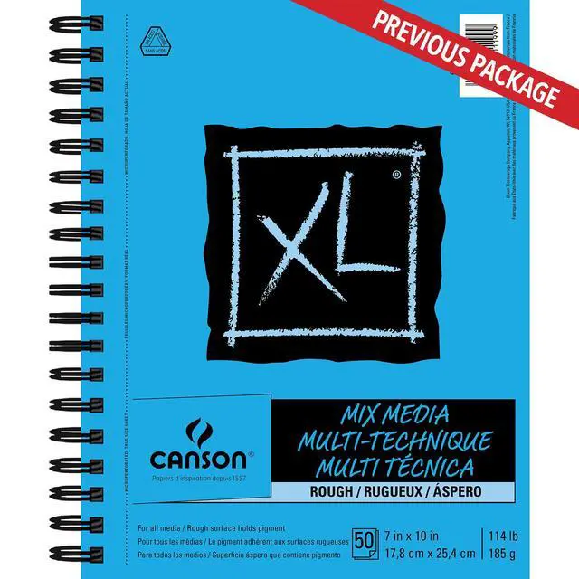 Alt view image 2 of 2 - XL Series Mixed Media Pad, Rough Texture, Side Wire, 7x10 inches, 50 Sheets Heavyweight Art Paper for Watercolor, Gouache, Marker, Painting, Drawing, Sketching