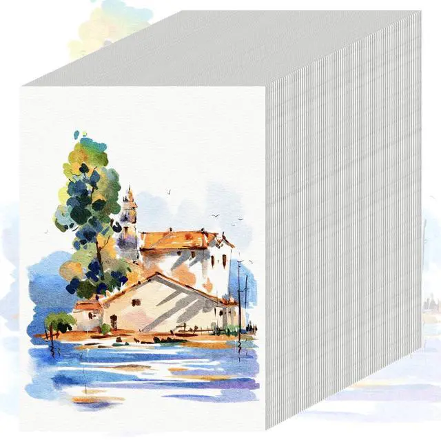 Main image of 84 Sheets Watercolor Paper 5x7, 110 LB/230 GSM Water Color Paper 5 x 7, Cold Press Watercolor Paper Bulk, 5x7 Watercolor Paper Pad for Kids Adults, Art Paper for Painting, Sketching, Acrylic, Gouache