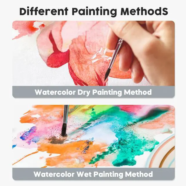 Alt view image 6 of 7 - Watercolor Paint Set, 50 Vivid Colors Including Metallic and Fluorescent Colors in Gift Box,Perfect Watercolor Set for Artists, Painting Lovers