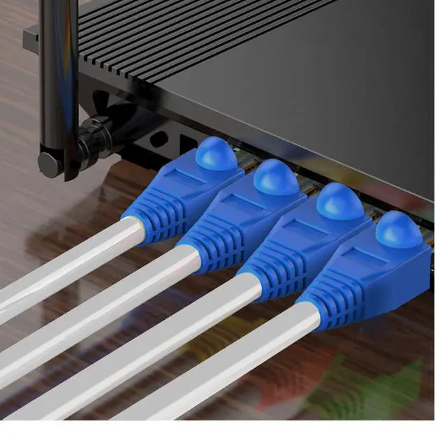 Alt view image 7 of 7 - Soft Plastic Ethernet RJ45 Cable Connector Boots Cover Strain Relief Boots CAT5 CAT5E CAT6 CAT6E 100PCS (Blue)