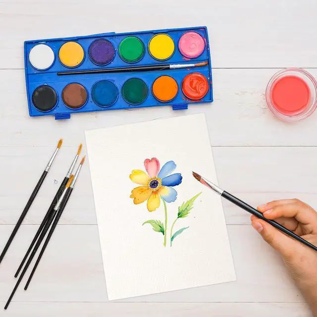 Alt view image 3 of 6 - 120 Sheets Watercolor Paper Bulk,140 lb/300 GSM Cold Press Thick Water Color Paper Pad,Artist Painting Drawing Paper, Art Supplies for Kids Students Artists