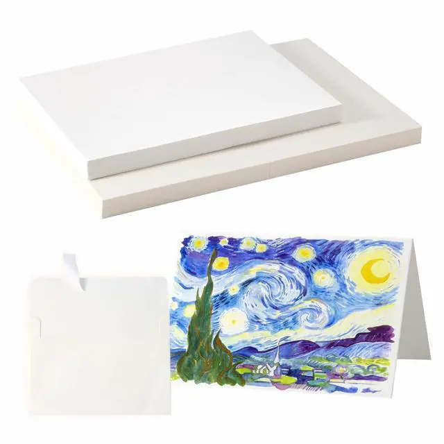 Main image of 30 Pack Watercolor Cards with Envelopes, 140lb/300GSM 5x7 Cotton Paper in Foldable, Blank Cards and Envelopes for Greeting Cards Birthday Wedding Invitations DIY Thank You Card