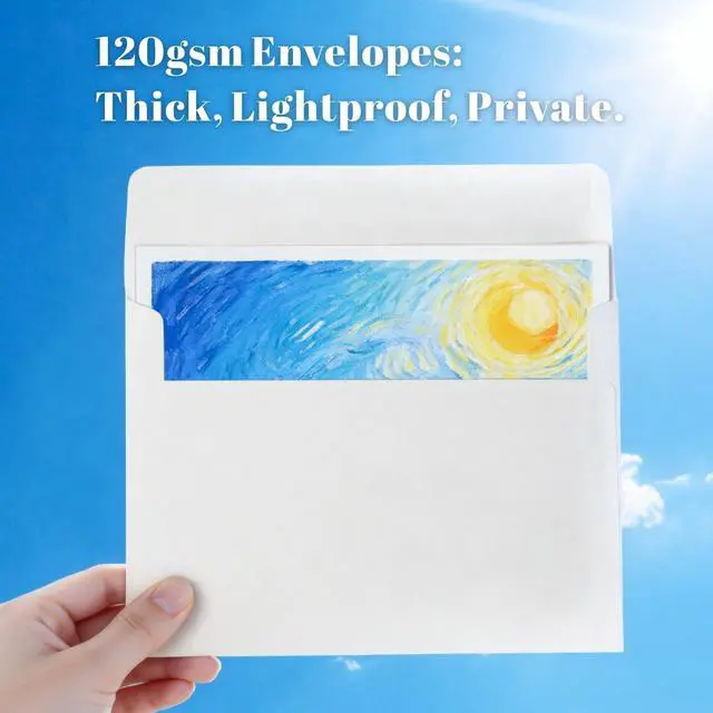 Alt view image 5 of 7 - 30 Pack Watercolor Cards with Envelopes, 140lb/300GSM 5x7 Cotton Paper in Foldable, Blank Cards and Envelopes for Greeting Cards Birthday Wedding Invitations DIY Thank You Card