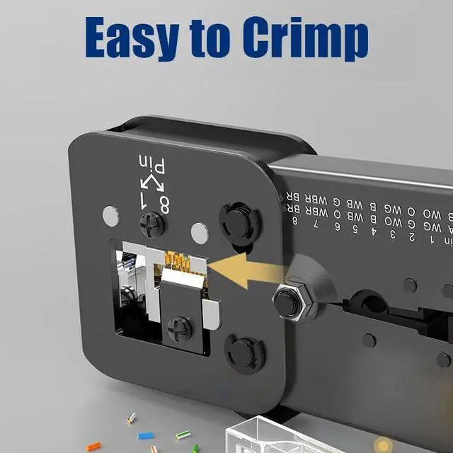 Alt view image 5 of 7 - 50 Pack Cat5e RJ45 Pass Through Connectors, UTP Ethernet Cable Ends
