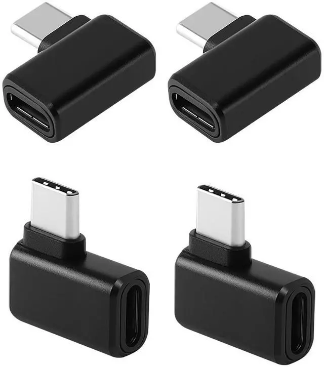 Main image of USB C Right Angle Adapter, 240W 40Gbps USBC 90 Degree Adapter Male to Female, 8K@60Hz Type C Extender Adapters for Laptop Tablet Cell Phone