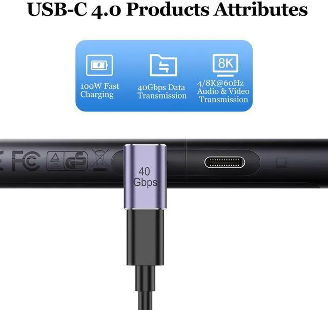 Alt view image 4 of 7 - 4 Pack 90 Degree USB-C Male to Female Adapter, Right Angle 100W Type-C Adapter Extender for Steam Deck, ROG Ally, Switch 2, Notebook Computers, Thunderbolt 4, Tablet and Mobile Phones