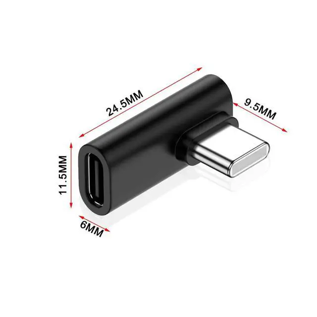 Alt view image 2 of 7 - USB C Right Angle Adapter (4 Pack), Type C Male to Female 90 Degree Connector, 10 Gbps Data Transfer, Thunderbolt 4/3 Extender for Laptop, Tablet, Phone and More Type C Devices