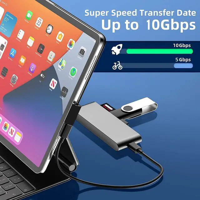 Alt view image 5 of 7 - USB C Right Angle Adapter (4 Pack), Type C Male to Female 90 Degree Connector, 10 Gbps Data Transfer, Thunderbolt 4/3 Extender for Laptop, Tablet, Phone and More Type C Devices