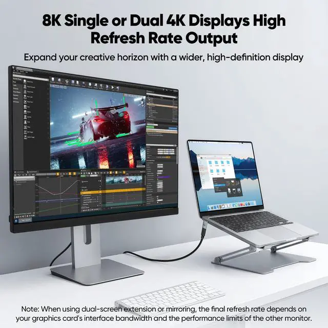 Alt view image 5 of 7 - 90 Degree USB C Adapter 2Pack, 40Gbps/8K@60HZ/240W Thunderbolt 4 Right Angle Type C Male to Female Adapter Extender USB4 Kit Compatible with Steam Deck, Switch 2, ROG Ally, Laptop, Docking, Quest 3