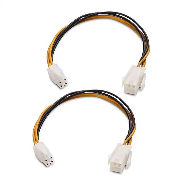 Main image of 2-Pack ATX Power Supply 4-Pin CPU Extension Cable - 8 Inches