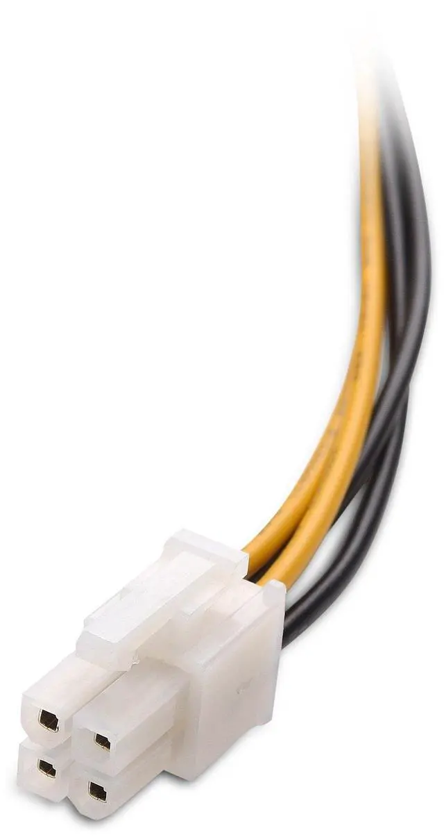Alt view image 3 of 4 - 2-Pack ATX Power Supply 4-Pin CPU Extension Cable - 8 Inches
