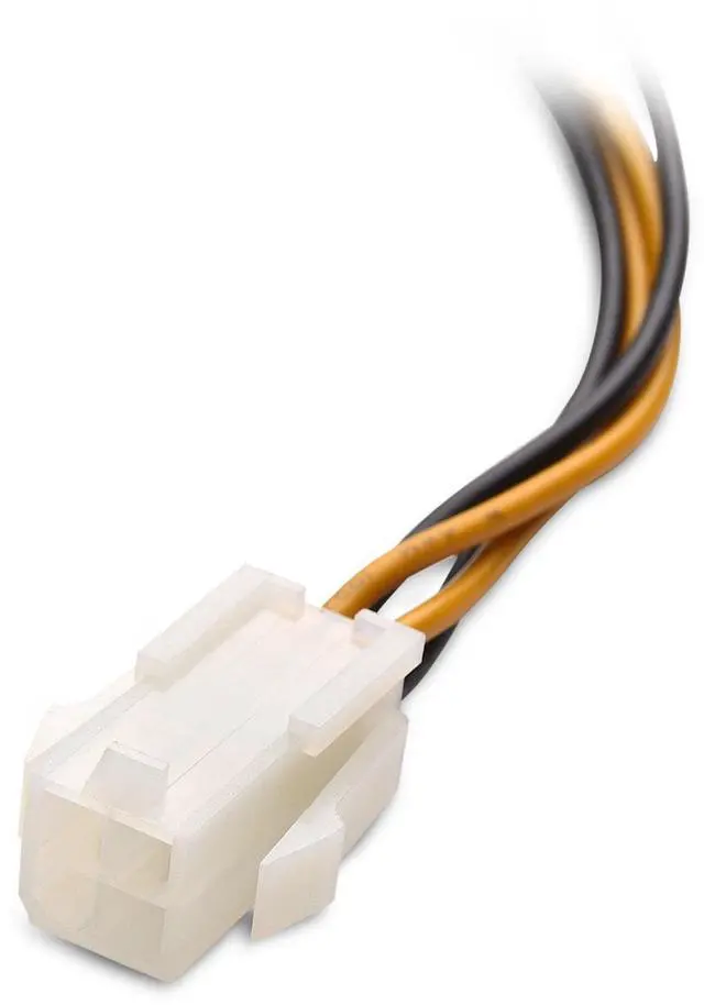 Alt view image 4 of 4 - 2-Pack ATX Power Supply 4-Pin CPU Extension Cable - 8 Inches