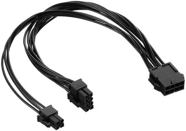 Main image of EPS 12V 8 Pin Female to ATX 8 Pin and 4 Pins Male Power Extension, 11.8 Inch EPS 12V CPU Power Adapter Extension for Motherboard, Black