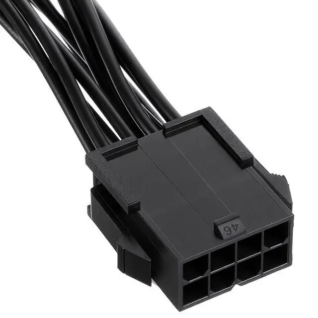 Alt view image 5 of 7 - EPS 12V 8 Pin Female to ATX 8 Pin and 4 Pins Male Power Extension, 11.8 Inch EPS 12V CPU Power Adapter Extension for Motherboard, Black