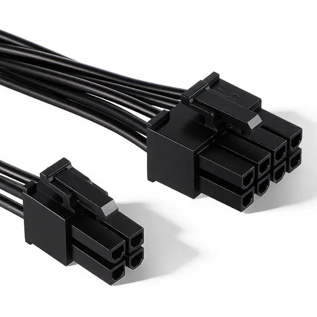 Alt view image 7 of 7 - EPS 12V 8 Pin Female to ATX 8 Pin and 4 Pins Male Power Extension, 11.8 Inch EPS 12V CPU Power Adapter Extension for Motherboard, Black