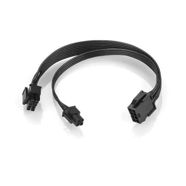 Alt view image 2 of 5 - CPU 8-pin Female to CPU 8-pin ATX 4-pin Male Power Converter Adapter Extension Cable for Motherboard 7.87" (20cm)