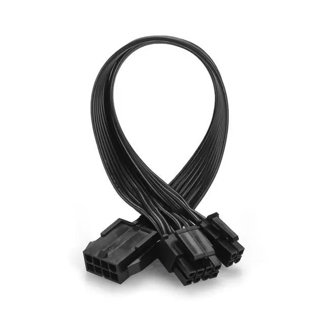 Alt view image 3 of 5 - CPU 8-pin Female to CPU 8-pin ATX 4-pin Male Power Converter Adapter Extension Cable for Motherboard 7.87" (20cm)