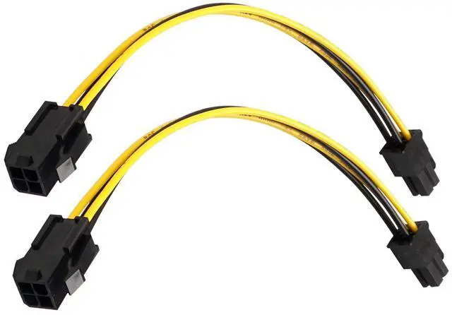 Main image of (2 Pack) 4 Pin P4 CPU Power Extension Cable 8 Inch
