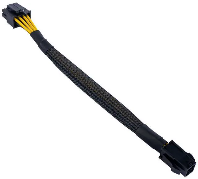 Main image of 4 Pin to 8 Pin CPU Power Cable/Adapter (8 Inch, 18AWG), 4 Pin Female to 8 Pin (4+4) Male Connector, ATX 12V Internal Power Extension Cable