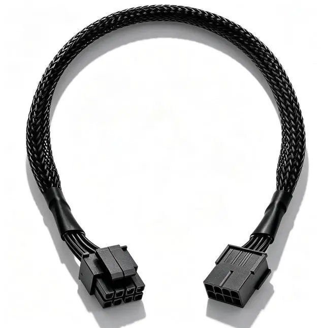 Main image of 8 Pin CPU Power Adapter, PCIe 8 Pin Female to CPU 8 pin (4+4 Detachable) Male EPS-12V Adapter Converter Sleeved Cable 13.3-inch(34cm)