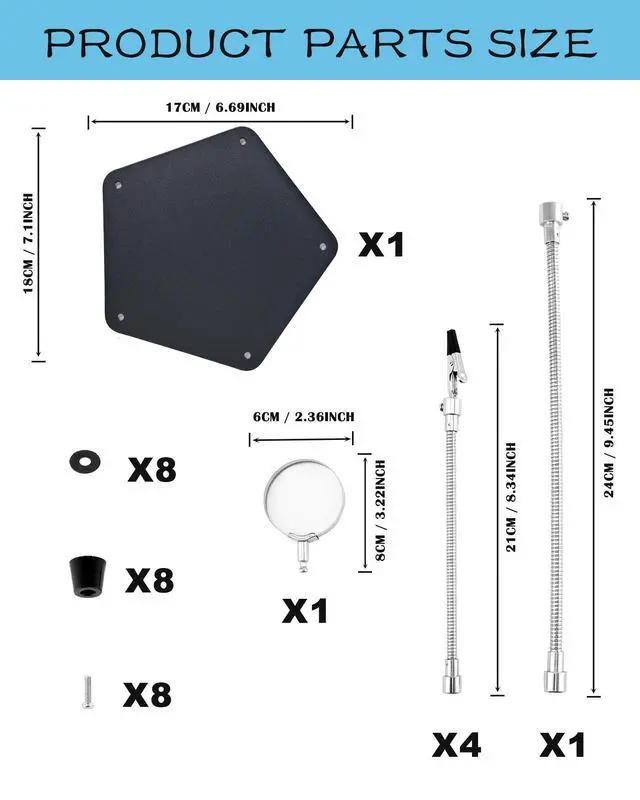 Alt view image 6 of 6 - Helping Hands Soldering Station Kit Magnifying Glass 4 Flexible Helping Hand Arms Third Hand Soldering Tool for Electronic Repair Soldering Jewelry Crafts