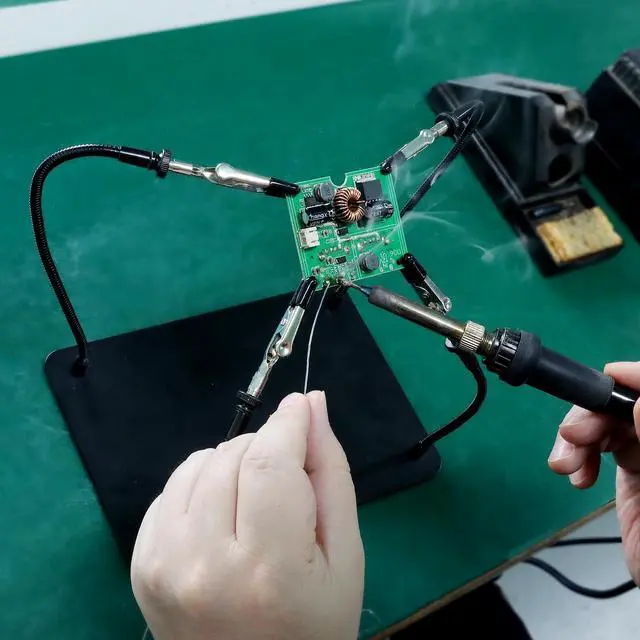 Alt view image 2 of 3 - Helping Hands Soldering Station, Soldering Kit, Third Hand Soldering Tool 4 Flexible Arms Helping Hands for Electronic Repair Soldering Jewelry Crafts - Lightweight