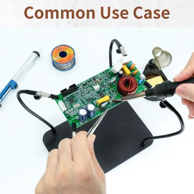 Alt view image 6 of 6 - Upgraded Helping Hands Soldering Station, Holding Fixture Station, Soldering Kit, Third Hand Soldering Tool 4 Flexible Arms Helping Hands for Electronic Repair Soldering, Jewelry Crafts.