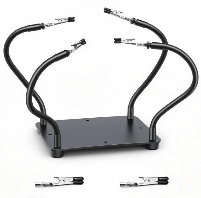 Main image of Third Hand Soldering Tool, Adjustable Helping Hands for Soldering, Soldering Station with Heavy-Duty Steel Base, PCB Holder for Soldering, 3rd Hand Soldering Tool & Circuit Board Holder