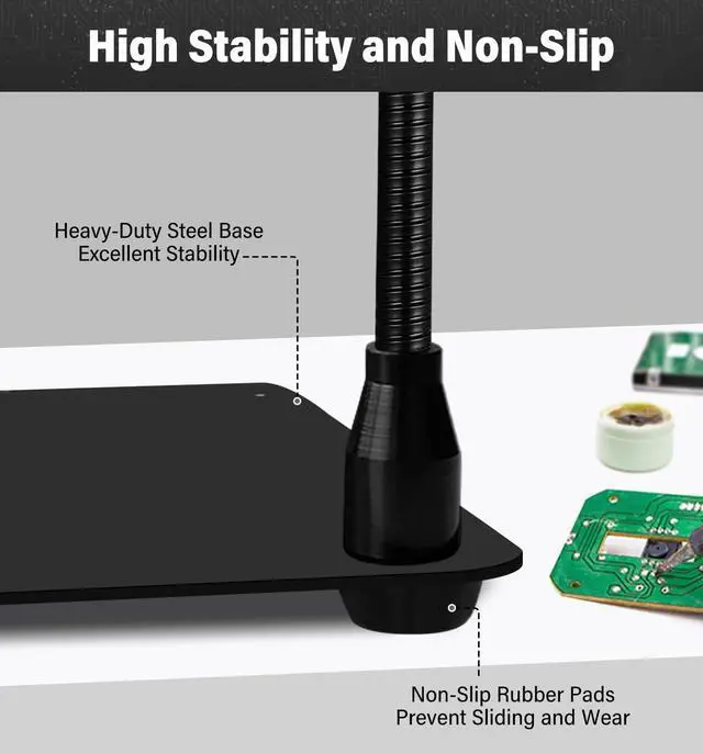 Alt view image 3 of 3 - Helping Hands Soldering Station, Third Hand Soldering Tool 4 Flexible Arms Solder Helping Hands Clamps for Electronic Repair Soldering Jewelry Crafts