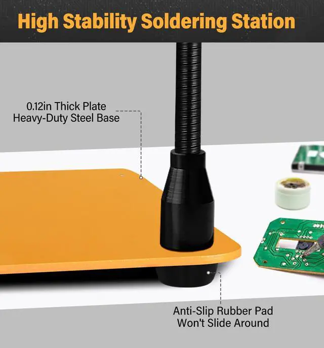 Alt view image 3 of 7 - Helping Hands Soldering Station with 5X Magnifying Glass, 4 Flexible Arms Solder Helping Hand Magnifier and Third Hand Soldering Tool for Electronic Repair Soldering Jewelry Crafts