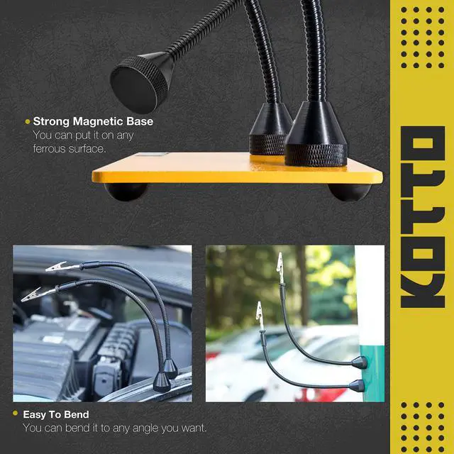 Alt view image 3 of 7 - 2 Pack Set Magnetic Flexible Gooseneck Metal with Alligator Clips for Helping Hands Third Hand Tool Automobile Electronics Soldering Jewelry Painting Art Crafts Hobby